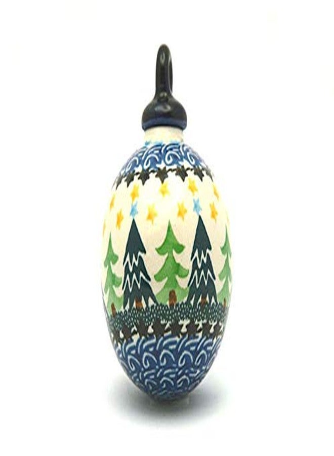 Polish Pottery Gallery Polish Pottery Ornament - Ball - Christmas Trees - Image 1